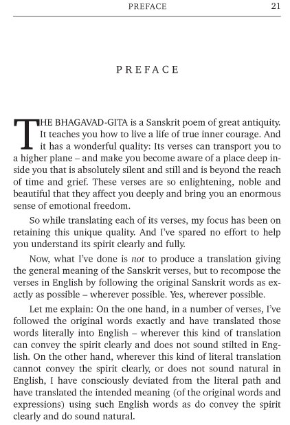 Preface to Bhagavad-Gita of Inner Courage